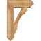 Ekena Millwork Olympic Arts and Crafts Rough Sawn Bracket w/ Offset Brace, Western Red Cedar, 8"W x 24"D x 36"H BKT0806X24X36OLY03RWR - alternate 3